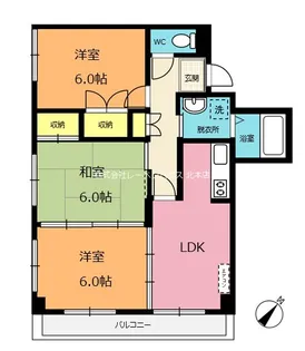 グレースヒル大和【3階】の間取り