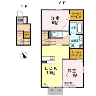 グランメール【2階】の間取り