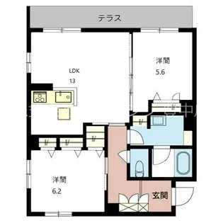 シャーメゾン豊中末広【1階】の間取り