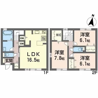 ルミエール学校町【1階】の間取り