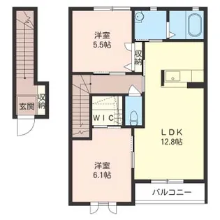 マロンフィールド A【2階】の間取り