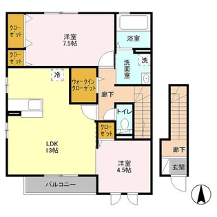 アスケット【1階】の間取り