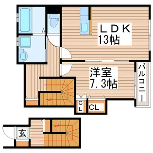 クレールヒロセII【2階】の間取り