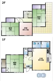 上藤沢貸家の間取り