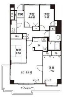 コスモ南柏【2階】の間取り