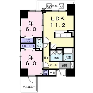 グラン・アルブル【5階】の間取り