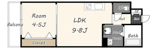 ラヴィエベ-ル【2階】の間取り