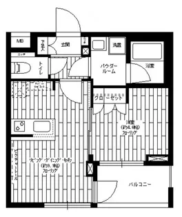 グランドコンシェルジュ千駄ヶ谷【3階】の間取り