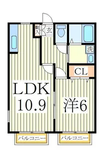ラベンダーハイム【1階】の間取り