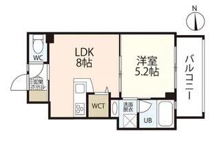 アフェクシービル【4階】の間取り