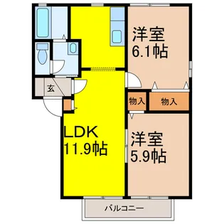 アゼリア【2階】の間取り