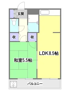 エクスクルーシヴ久留米【2階】の間取り
