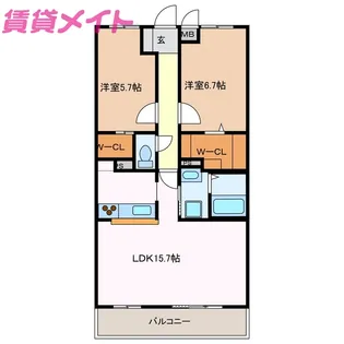 シールウインデ N【2階】の間取り