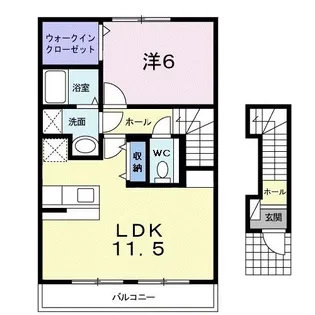プラティークA【2階】の間取り