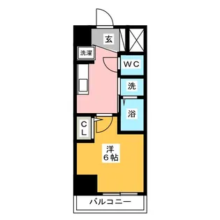 エステムコート名古屋新栄アクシス【10階】の間取り