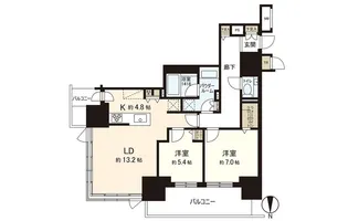 プレミストタワー新さっぽろ【4階】の間取り