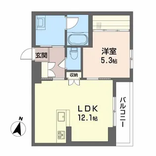 エトリヴィエール【1階】の間取り