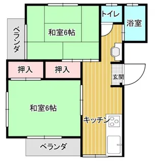 大奥マンションB棟【2階】の間取り