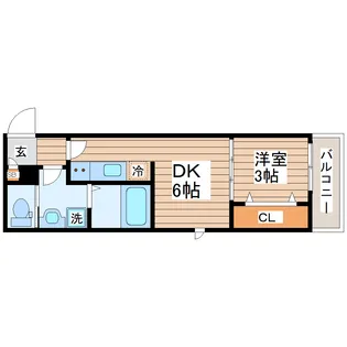 【新築】ガス割第15弾 プログレス河原町【1階】の間取り