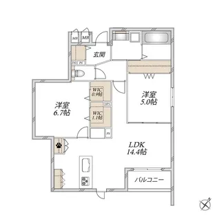 Eminence West【3階】の間取り
