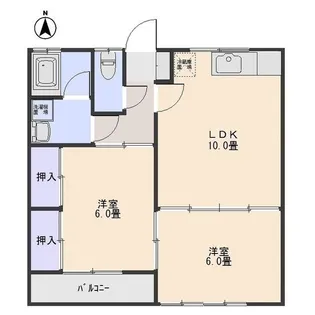 ヴィレッジ浅見【2階】の間取り
