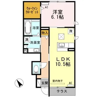 グラシア【1階】の間取り