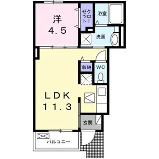 フィグ新栄I【1階】の間取り