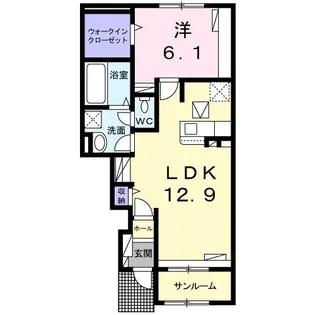 ジラソーレ【1階】の間取り