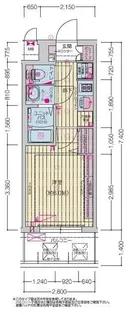 プレリス北巽駅前ラバルス【4階】の間取り