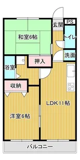 アーバンハイツ【1階】の間取り