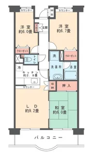 スターブル塩浜【6階】の間取り