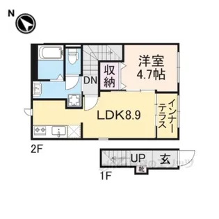 カロテラス【2階】の間取り