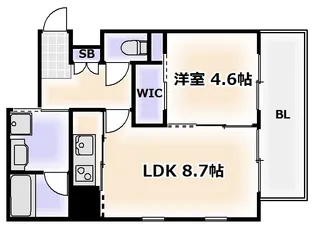 グレイス阿倍野松崎【4階】の間取り