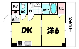 ユニバーサルビル【4階】の間取り