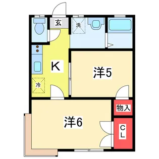 エルフォード住吉【2階】の間取り