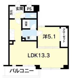 cube-g中通町【3階】の間取り