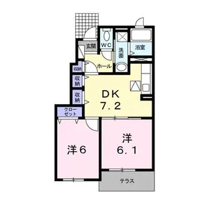 サンライズレジデンス【1階】の間取り