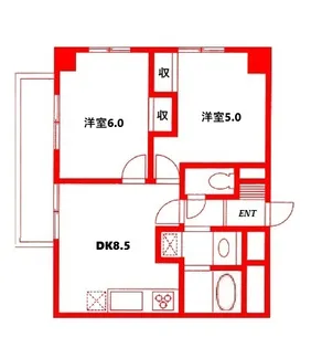 二宮ビル【5階】の間取り