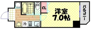 ジュネーゼグラン難波ミラージュ【12階】の間取り