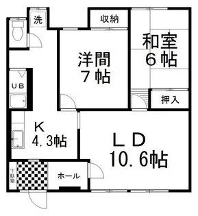 新井マンション【1階】の間取り
