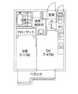 あさひレジデンス表町【2階】の間取り