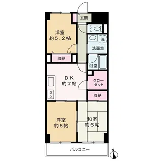 タカーラ・ハーヴェスト壱番館【2階】の間取り