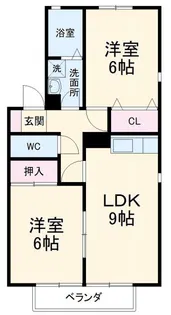 コスモ光A【1階】の間取り
