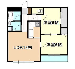 岡山県岡山市南区福富東2【アパート】の間取り