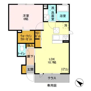 リバストーン A【1階】の間取り