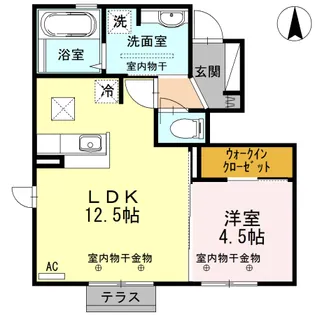 Bella Luna(ベラ ルーナ) B【1階】の間取り