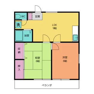ゆあさコーポ【1階】の間取り