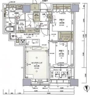 白金ザ・スカイ East【37階】の間取り