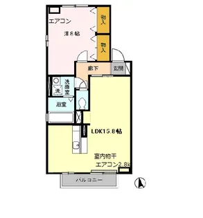リヴェール野口【2階】の間取り