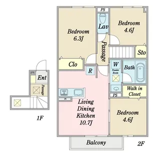 グランシャリオIII【2階】の間取り